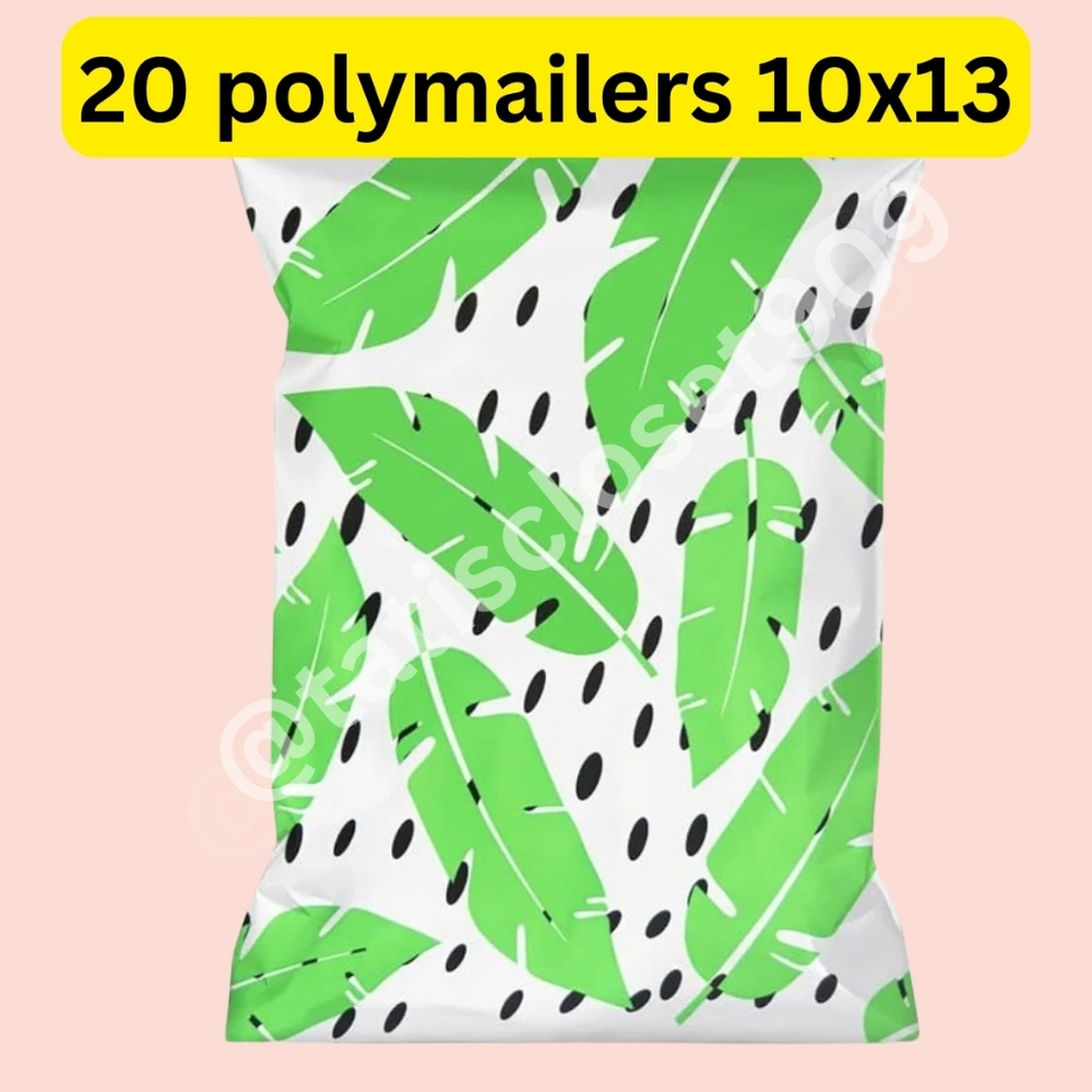 20- palm Leaf poly mailers size 10x13